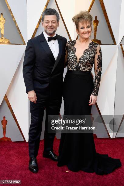 Andy Serkis and Lorraine Ashbourne attend the 90th Annual Academy Awards at Hollywood & Highland Center on March 4, 2018 in Hollywood, California.
