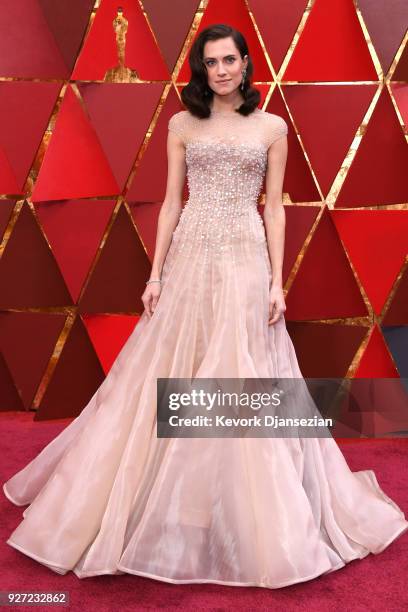 Allison Williams attends the 90th Annual Academy Awards at Hollywood & Highland Center on March 4, 2018 in Hollywood, California.