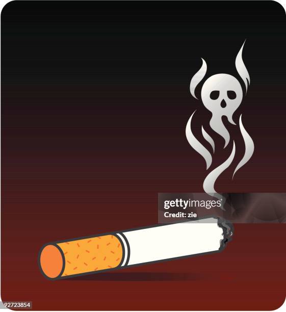 ilustrações de stock, clip art, desenhos animados e ícones de tóxico fumo - beata de cigarro