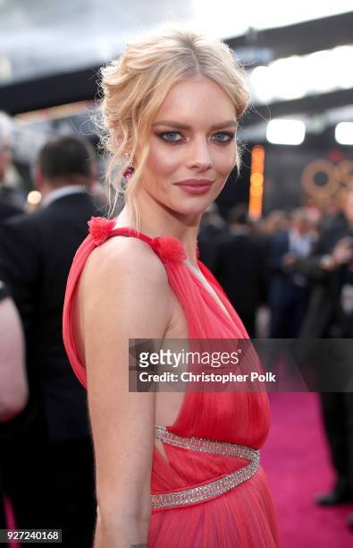 Samara Weaving attends the 90th Annual Academy Awards at Hollywood & Highland Center on March 4, 2018 in Hollywood, California.