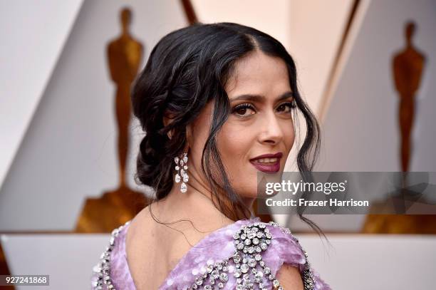 Salma Hayek attends the 90th Annual Academy Awards at Hollywood & Highland Center on March 4, 2018 in Hollywood, California.