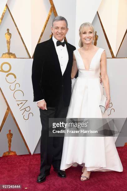 Bob Iger and Willow Bay attend the 90th Annual Academy Awards at Hollywood & Highland Center on March 4, 2018 in Hollywood, California.