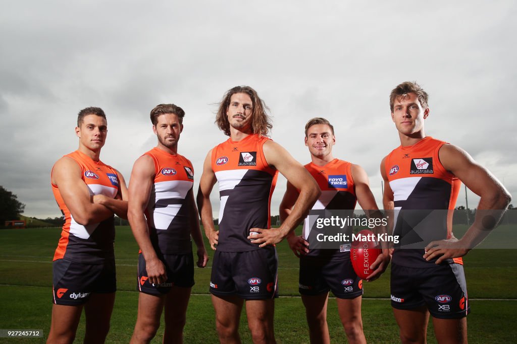 Gws Training Josh Kelly, Callan Ward, Phil Davis, Stephen Coniglio and Matt de ...