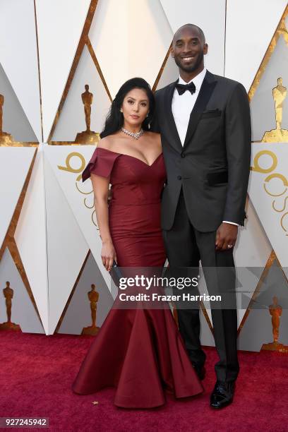 Vanessa Laine Bryant and Kobe Bryant attend the 90th Annual Academy Awards at Hollywood & Highland Center on March 4, 2018 in Hollywood, California.