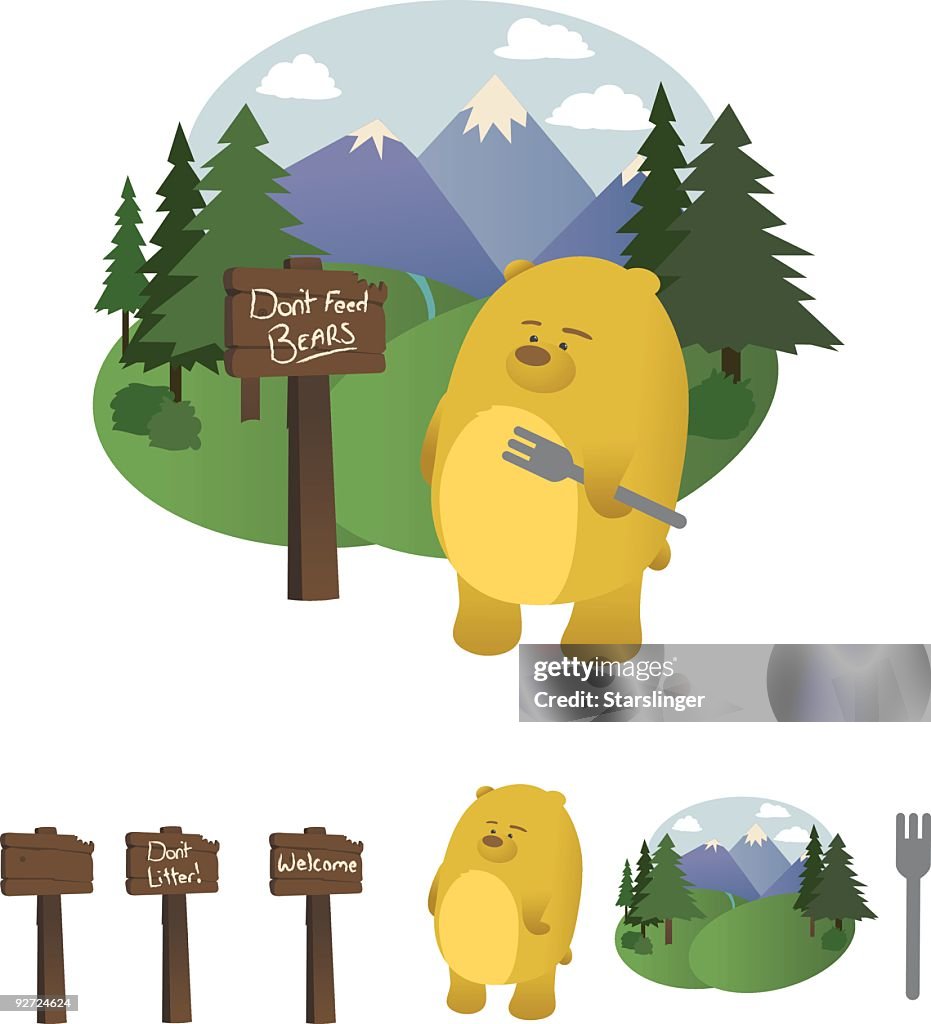 Hungry bear in the Woods
