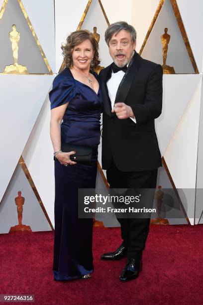 Marilou York and Mark Hamill attend the 90th Annual Academy Awards at Hollywood & Highland Center on March 4, 2018 in Hollywood, California.