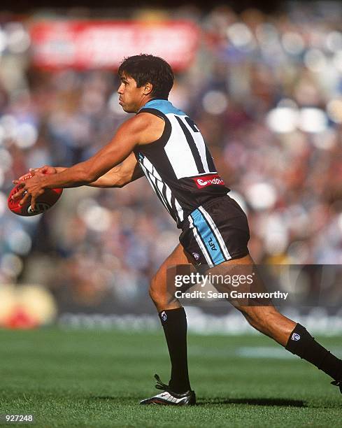 Che Cockatoo-Collins for Port Adelaide in action during round 12 of the AFL season played between the Carlton Blues and Port Adelaide Power held at...