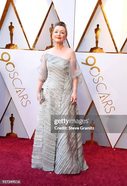 Lesley Manville attends the 90th Annual Academy Awards at Hollywood & Highland Center on March 4, 2018 in Hollywood, California.