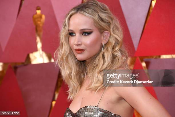 Jennifer Lawrence attends the 90th Annual Academy Awards at Hollywood & Highland Center on March 4, 2018 in Hollywood, California.