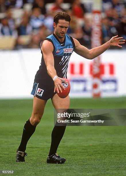 Darryl Wakelin for Port Adelaide in action during round 12 of the AFL season played between the Carlton Blues and Port Adelaide Power held at...