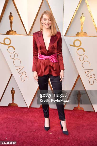 Emma Stone attends the 90th Annual Academy Awards at Hollywood & Highland Center on March 4, 2018 in Hollywood, California.