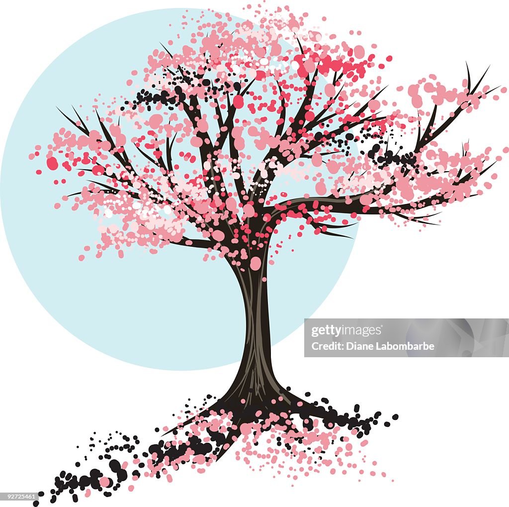 Cartoon Spring Tree