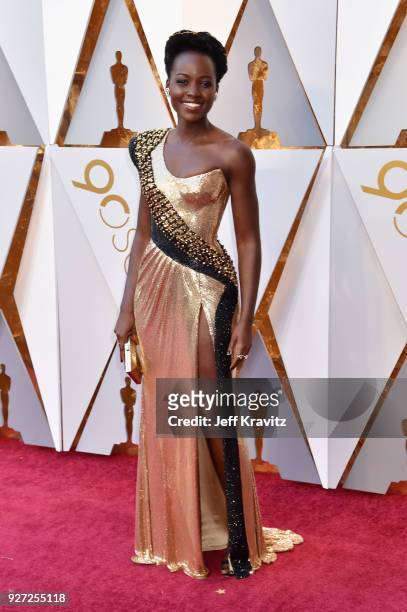 Lupita Nyong'o attends the 90th Annual Academy Awards at Hollywood & Highland Center on March 4, 2018 in Hollywood, California.
