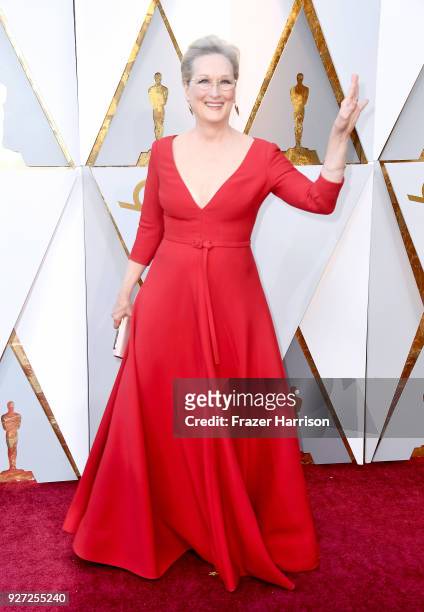 Meryl Streep attends the 90th Annual Academy Awards at Hollywood & Highland Center on March 4, 2018 in Hollywood, California.
