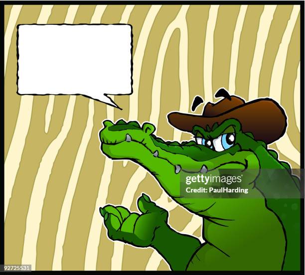 mr crocodile - crocodile stock illustrations