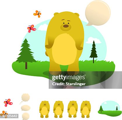 Bear with Speech Bubble Bear with Speech Bubble