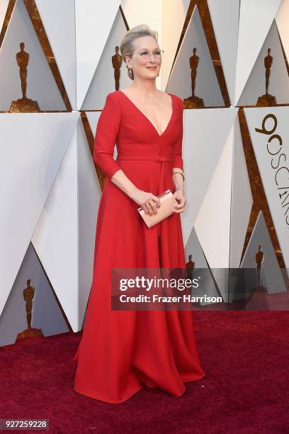 Meryl Streep attends the 90th Annual Academy Awards at Hollywood & Highland Center on March 4, 2018 in Hollywood, California.