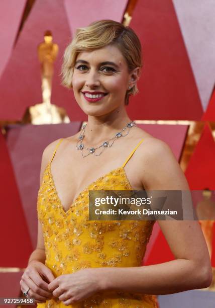 Greta Gerwig attends the 90th Annual Academy Awards at Hollywood & Highland Center on March 4, 2018 in Hollywood, California.