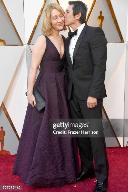 Yvonne Boismier Phillips and Lou Diamond Phillips attend the 90th Annual Academy Awards at Hollywood & Highland Center on March 4, 2018 in Hollywood,...
