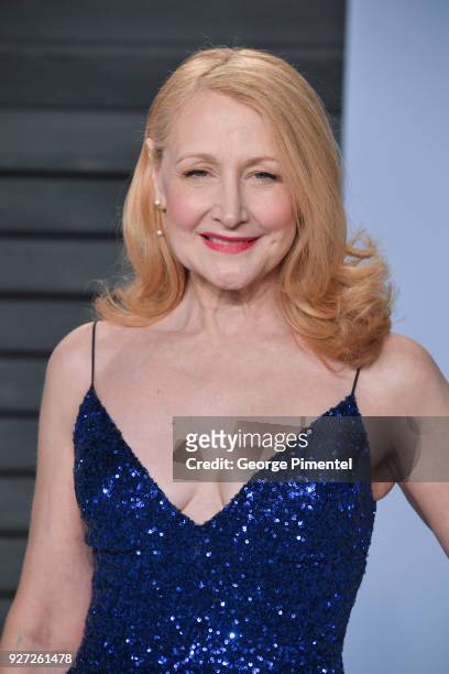 Actress Patricia Clarkson attends the 2018 Vanity Fair Oscar Party hosted by Radhika Jones at Wallis Annenberg Center for the Performing Arts on...