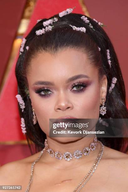 Andra Day attends the 90th Annual Academy Awards at Hollywood & Highland Center on March 4, 2018 in Hollywood, California.