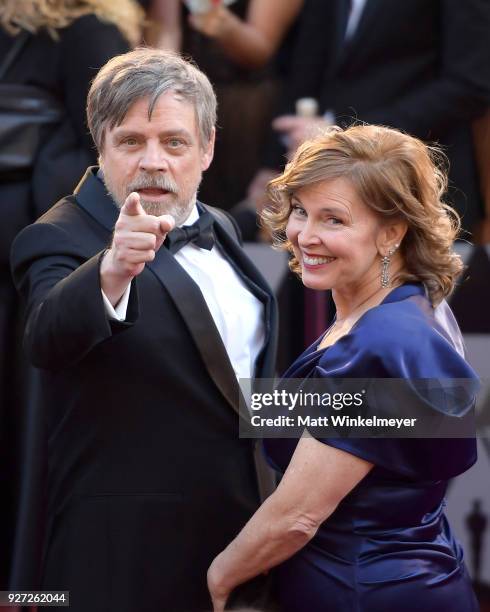 Mark Hamill and Marilou York attend the 90th Annual Academy Awards at Hollywood & Highland Center on March 4, 2018 in Hollywood, California.