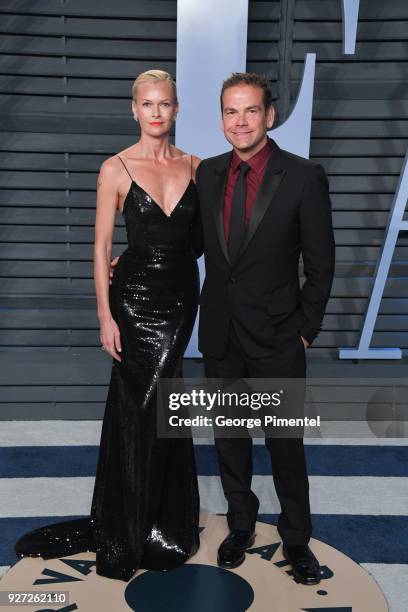 Sarah Murdoch and Co-Chairman of 21st Century Fox Lachlan Murdoch attend the 2018 Vanity Fair Oscar Party hosted by Radhika Jones at Wallis Annenberg...