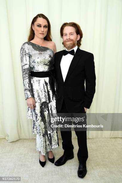 Clare Grant and Seth Green attendd the 26th annual Elton John AIDS Foundation Academy Awards Viewing Party sponsored by Bulgari, celebrating EJAF and...