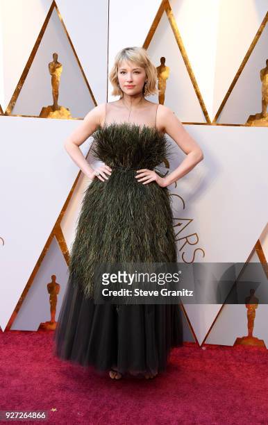 Haley Bennett attends the 90th Annual Academy Awards at Hollywood & Highland Center on March 4, 2018 in Hollywood, California.
