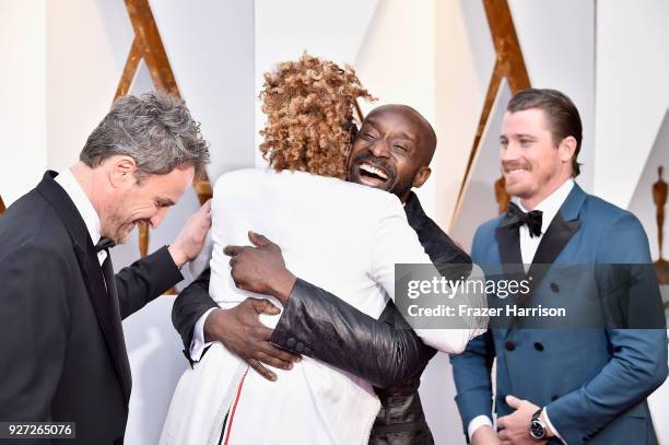 Jason Clarke, Dee Rees, Rob Morgan, and Garrett Hedlund attend the 90th Annual Academy Awards at Hollywood & Highland Center on March 4, 2018 in...