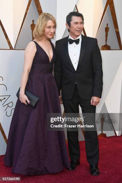 Yvonne Boismier Phillips and Lou Diamond Phillips attend the 90th Annual Academy Awards at Hollywood & Highland Center on March 4, 2018 in Hollywood,...