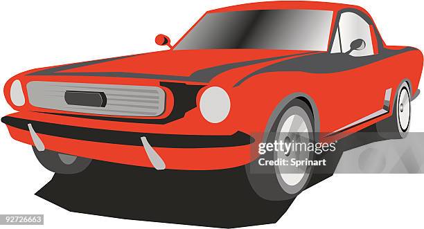 mustang - northumberland stock illustrations