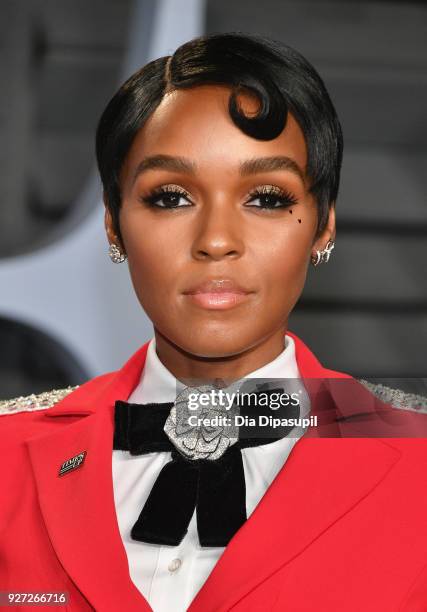 Belvedere Ambassador Janelle Monae attends the 2018 Vanity Fair Oscar Party hosted by Radhika Jones at Wallis Annenberg Center for the Performing...