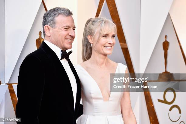 Bob Iger and Willow Bay attend the 90th Annual Academy Awards at Hollywood & Highland Center on March 4, 2018 in Hollywood, California.