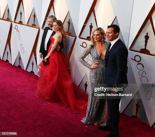 Judd Apatow, Leslie Mann, Molly Sims and Scott Stuber attends the 90th Annual Academy Awards at Hollywood & Highland Center on March 4, 2018 in...