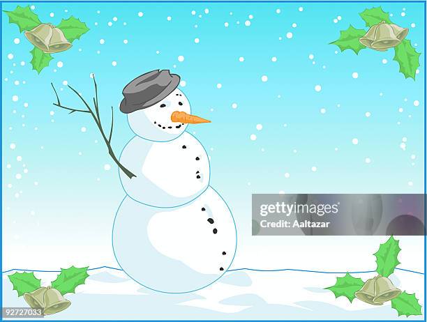 snowman - bell curve stock illustrations