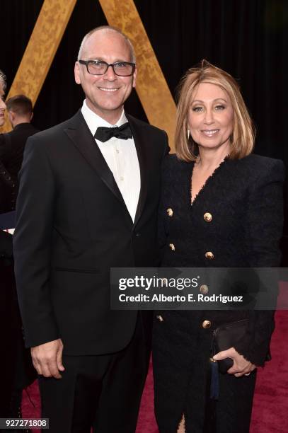 Gary Jones and Stacey Snider attend the 90th Annual Academy Awards at Hollywood & Highland Center on March 4, 2018 in Hollywood, California.