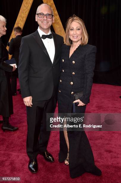 Gary Jones and Stacey Snider attend the 90th Annual Academy Awards at Hollywood & Highland Center on March 4, 2018 in Hollywood, California.