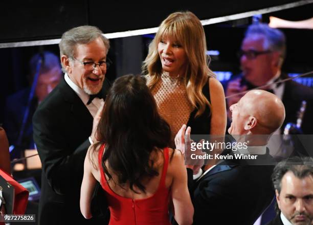 Steven Spielberg and Kate Capshaw during the 90th Annual Academy Awards at the Dolby Theatre at Hollywood & Highland Center on March 4, 2018 in...