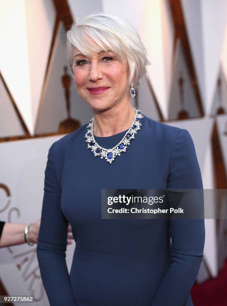 Helen Mirren attends the 90th Annual Academy Awards at Hollywood & Highland Center on March 4, 2018 in Hollywood, California.