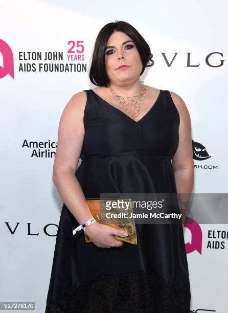 Ashley Fink attends the 26th annual Elton John AIDS Foundation Academy Awards Viewing Party sponsored by Bulgari, celebrating EJAF and the 90th...