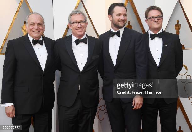 Joe Letteri, Daniel Barrett, Dan Lemmon, and Joel Whist attend the 90th Annual Academy Awards at Hollywood & Highland Center on March 4, 2018 in...