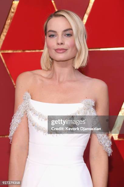 Margot Robbie attends the 90th Annual Academy Awards at Hollywood & Highland Center on March 4, 2018 in Hollywood, California.