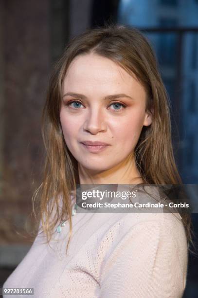 Sara Forestier attends the John Galliano show as part of the Paris Fashion Week Womenswear Fall/Winter 2018/2019 on March 4, 2018 in Paris, France.