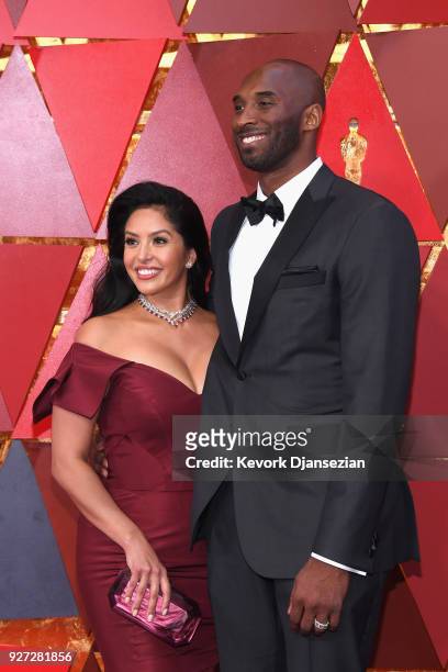 Vanessa Laine Bryant and Kobe Bryant attends the 90th Annual Academy Awards at Hollywood & Highland Center on March 4, 2018 in Hollywood, California.