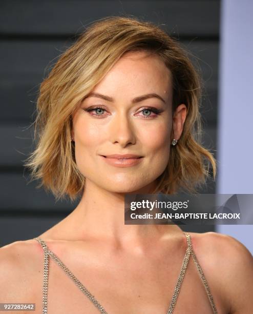 Olivia Wilde attends the 2018 Vanity Fair Oscar Party following the 90th Academy Awards at The Wallis Annenberg Center for the Performing Arts in...