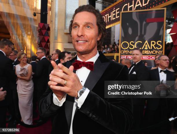 Matthew McConaughey attends the 90th Annual Academy Awards at Hollywood & Highland Center on March 4, 2018 in Hollywood, California.