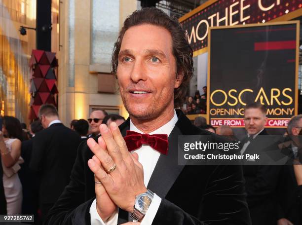 Matthew McConaughey attends the 90th Annual Academy Awards at Hollywood & Highland Center on March 4, 2018 in Hollywood, California.