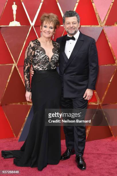 Lorraine Ashbourne and Andy Serkis attend the 90th Annual Academy Awards at Hollywood & Highland Center on March 4, 2018 in Hollywood, California.