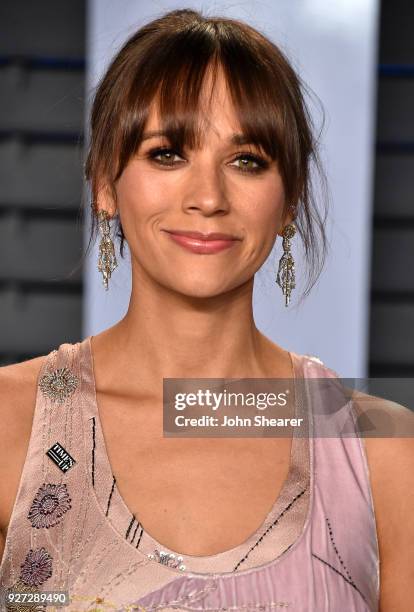 Actress Rashida Jones attends the 2018 Vanity Fair Oscar Party hosted by Radhika Jones at Wallis Annenberg Center for the Performing Arts on March 4,...